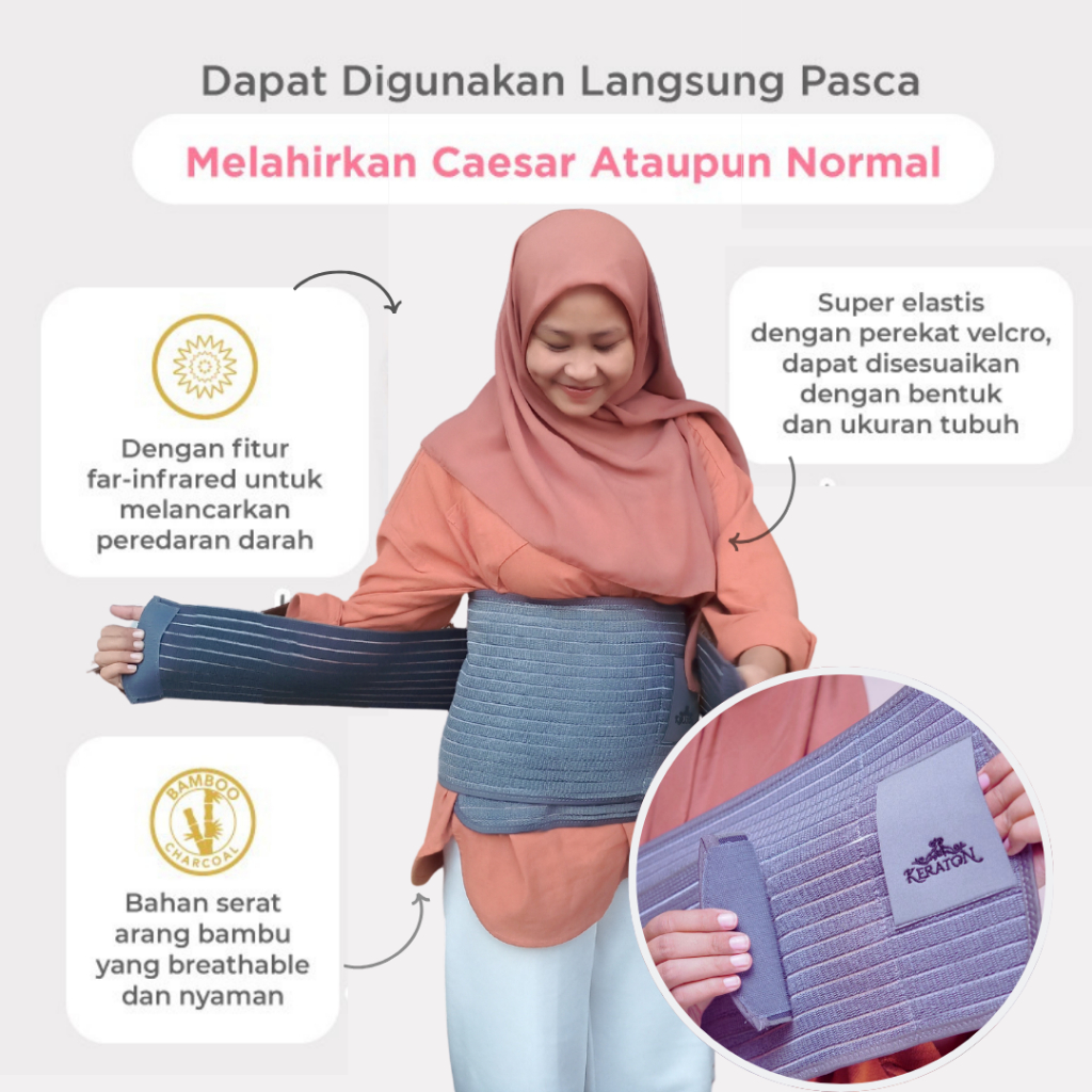 Keraton Nano Bamboo Korset Pelangsing Pascalahiran SC /Normal Jumbo Size Original