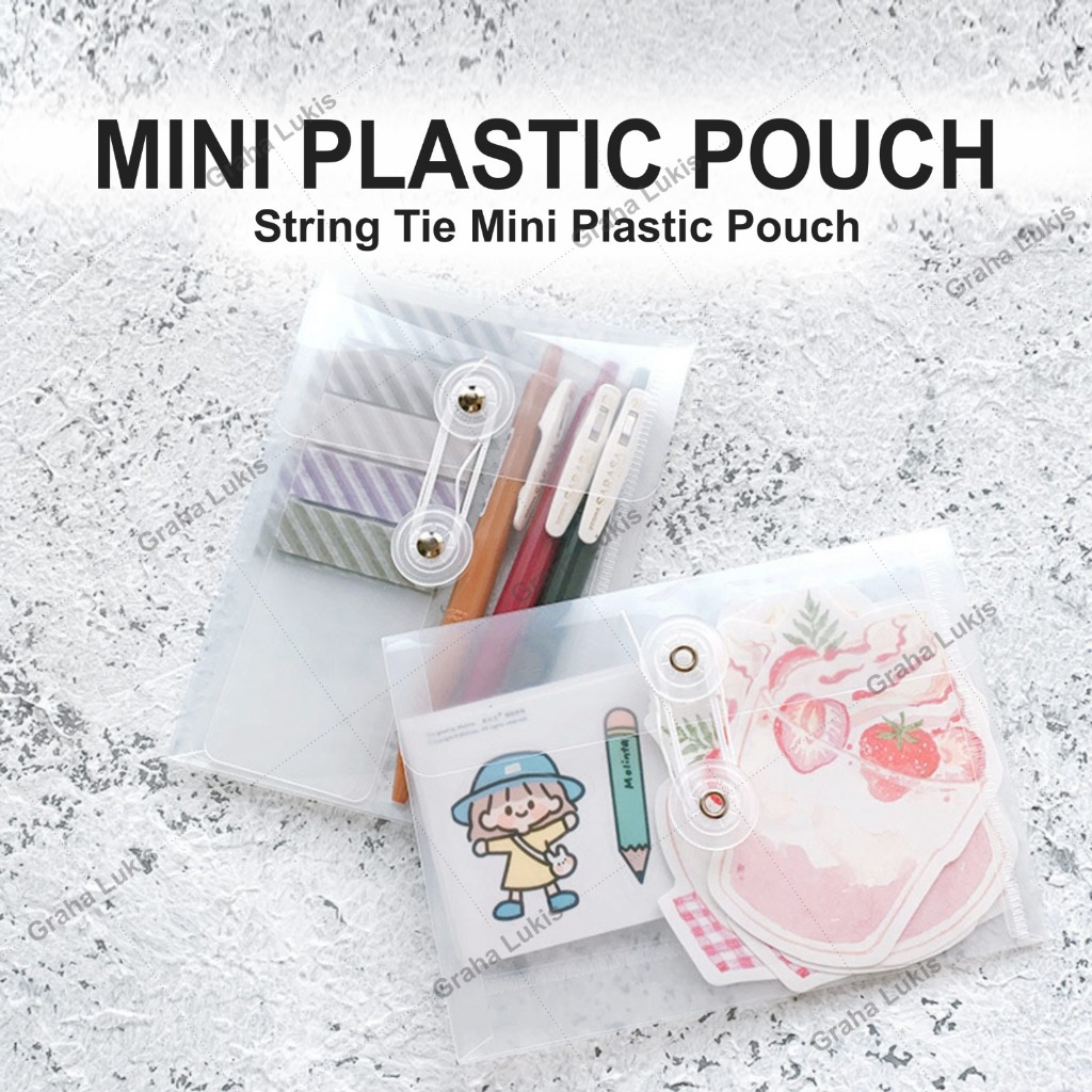 

String Tie Mini Plastic Pouch / Kantong Tas