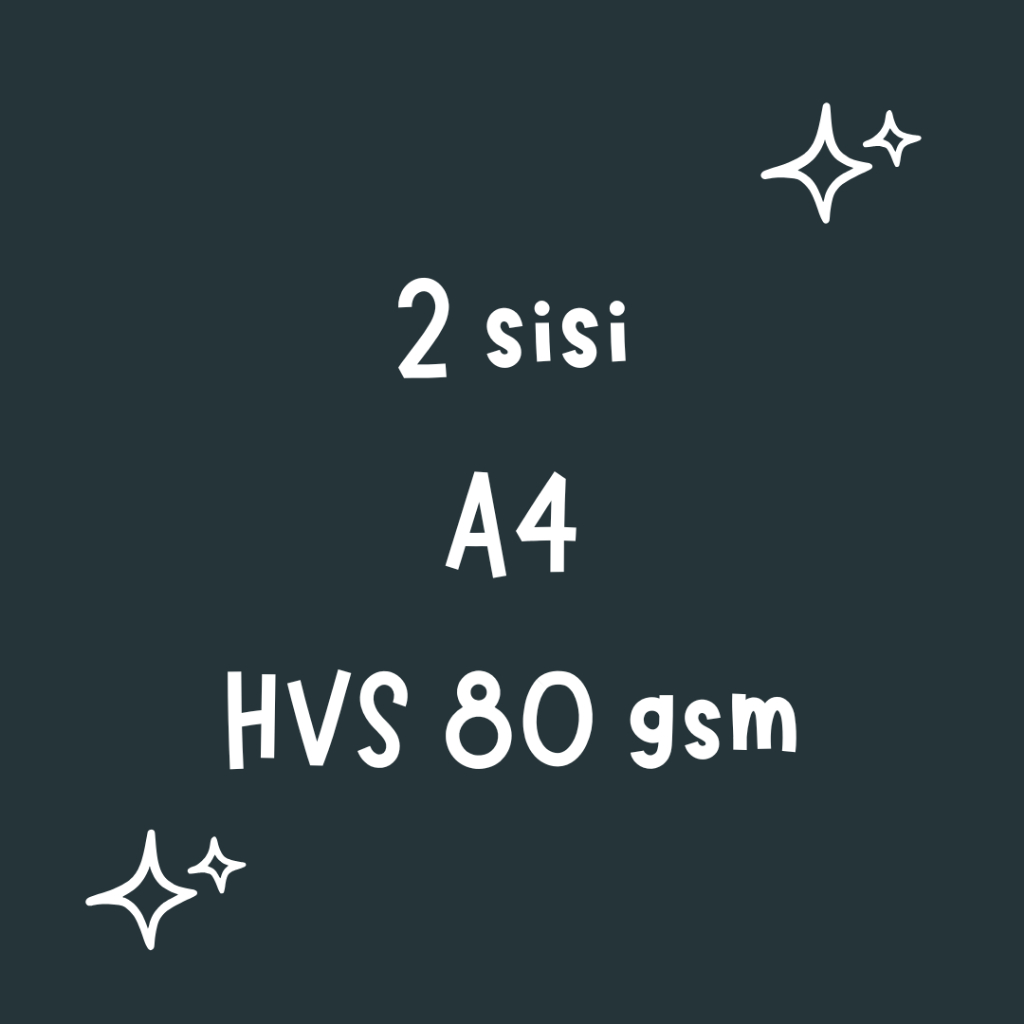 

[2 SISI 80g] CETAK HVS A4 MURAH