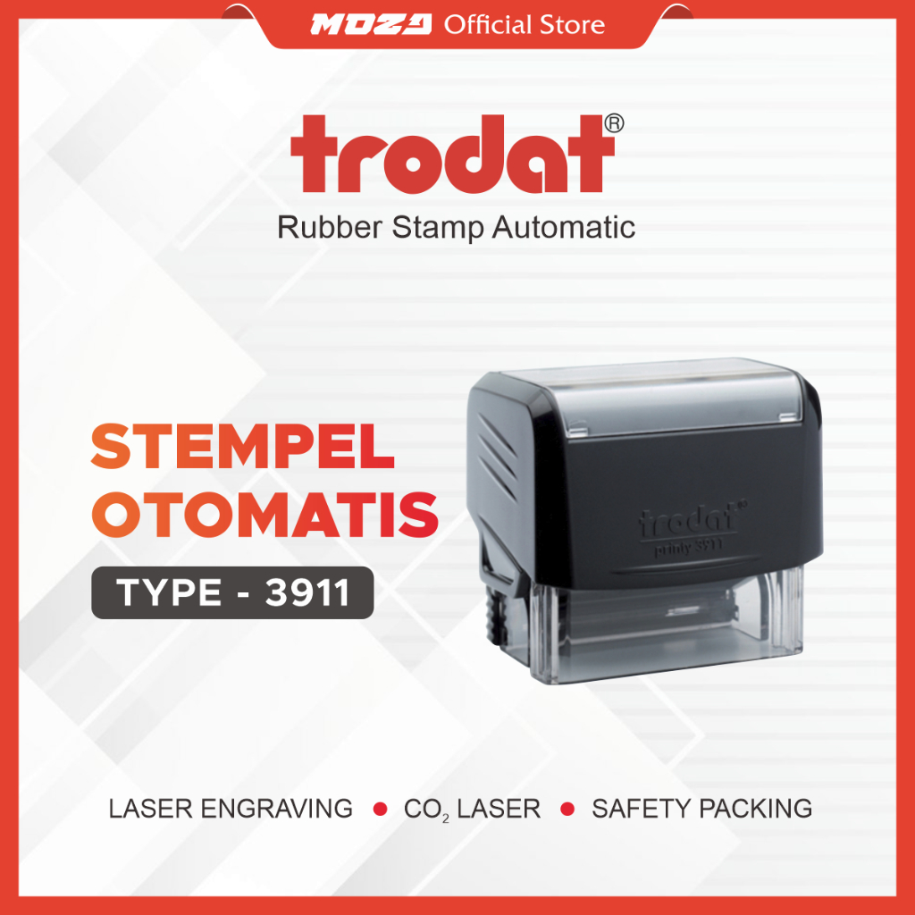 

Stempel TRODAT 3911 - Rubber Stamp Automatic - Stempel Karet Otomatis - Custom Ukuran 38mm x 14mm