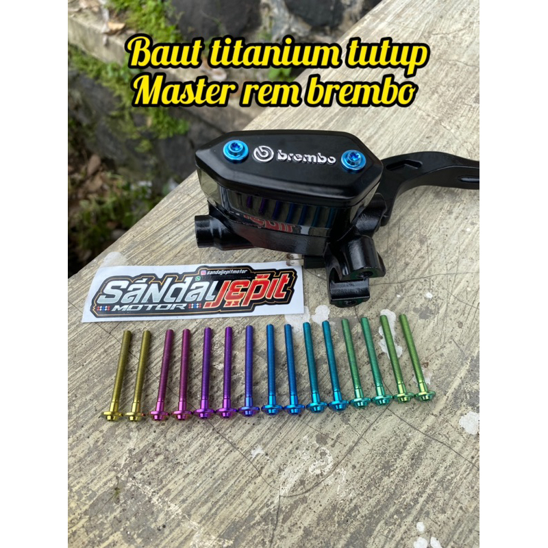BAUT TITANIUM MASTER REM BREMBO OVAL BAUT TITANIUM TUTUP TABUNG BREMBO OVAL BAUT TITANIUM TUTUP MAST