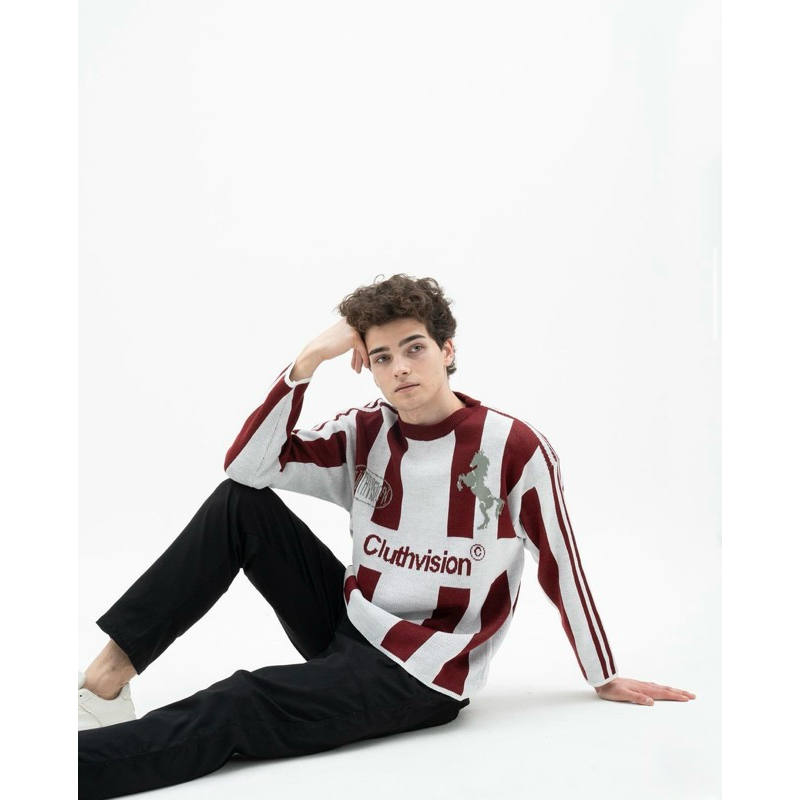 Knitwear lucky number maroon Cluthvision Stuff