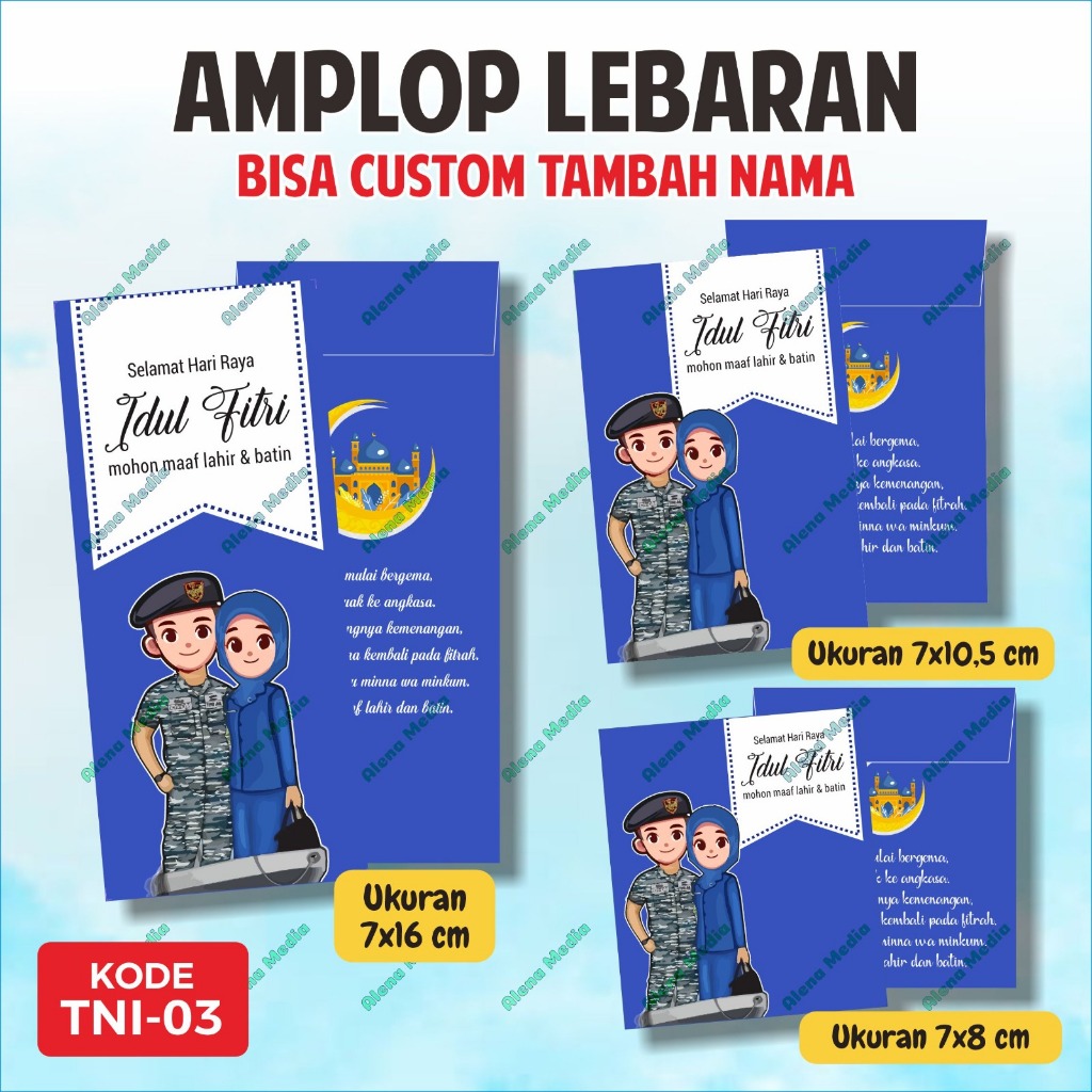 

[ISI 10 BIJI] TNI.03 - Amplop Idul Fitri JALASENASTRI TNI AL | Amplop Lebaran Custom | Amplop Custom