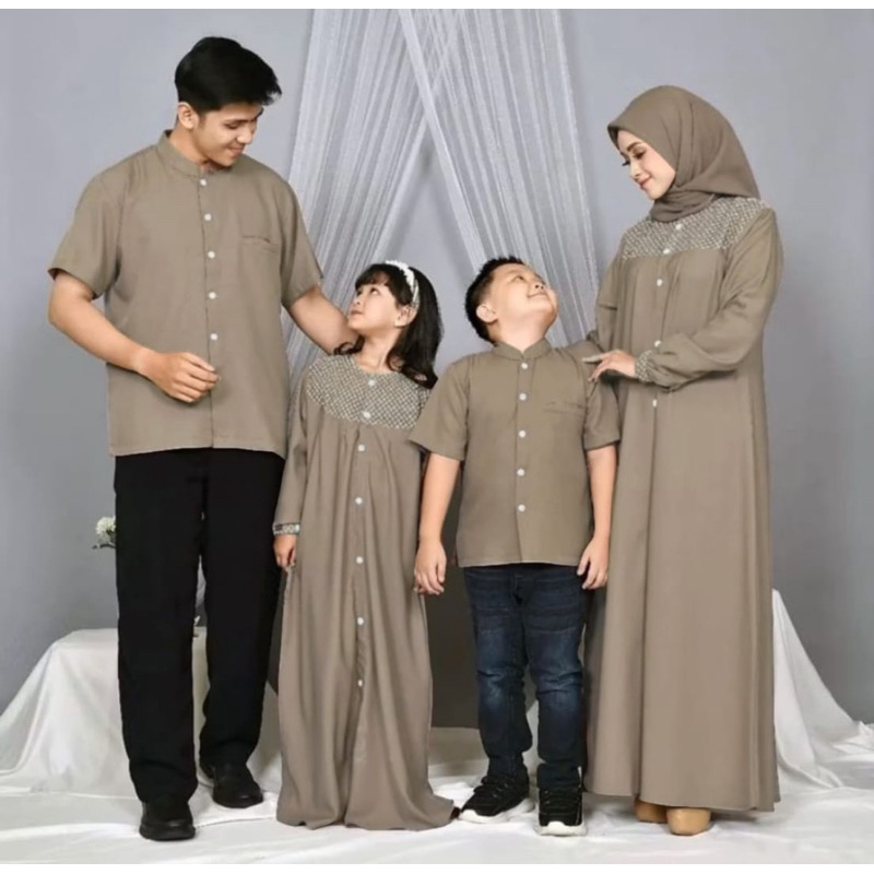 SALSA COUPLE FAMILY COUPLE KELUARGA POLOS SARIMBIT KELUARGA AYAH IBU ANAK GAMIS COUPLE IBU ANAK