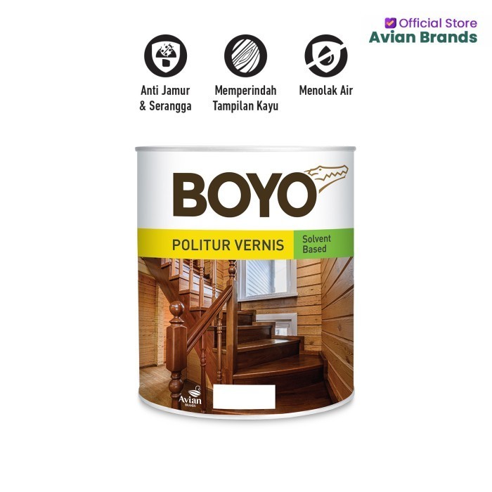 Cat Kayu Boyo Politur Vernis Solvent Base