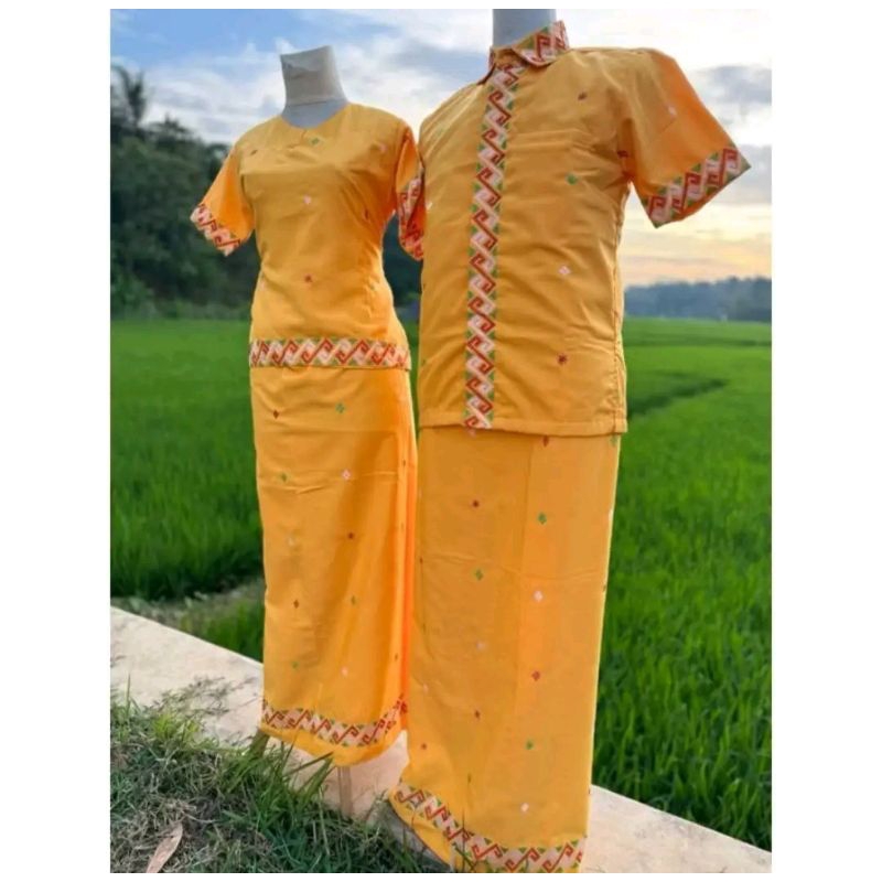 setelen couple pria wanita baju set adat toraja baju expo bordil pabintik