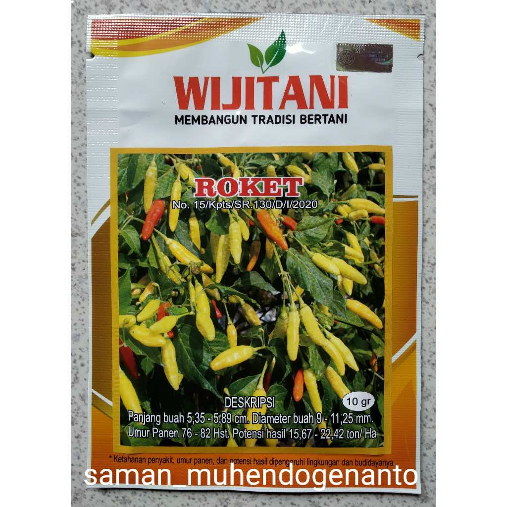 Benih Cabe Rawit ROKET 10 Gram - Bibit Cabe Roket  crm