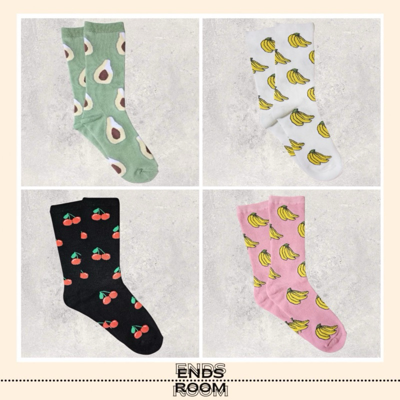 KAOS KAKI MOTIF LEOPARD BUAH / KAOS KAKI MOTIF LUCU WANITA