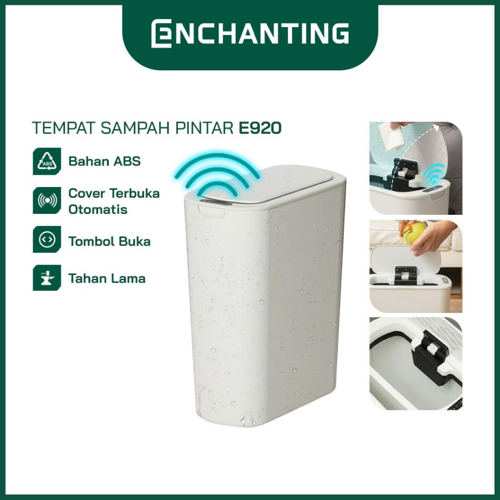 ENCHANTING Tempat Sampah Smart Trash Can Sensor Otomatis Modern E920