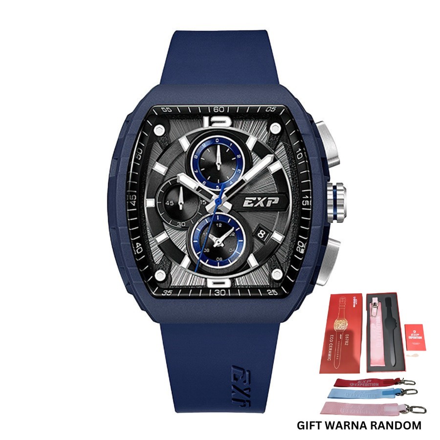 Jam Tangan Pria Expedition 6782 Biru Karet Biru