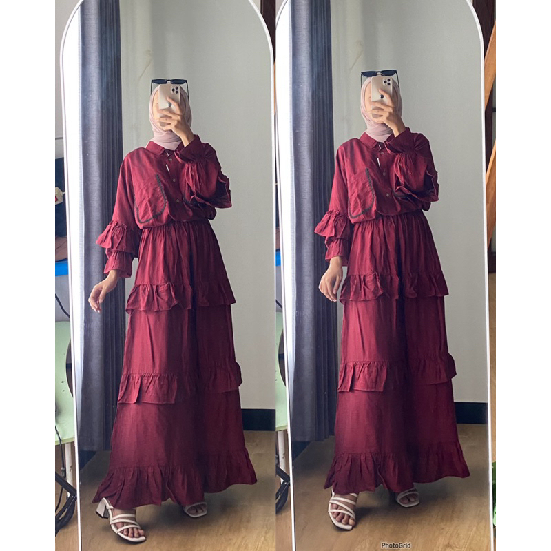 ONE SET ROK AUREL POLO LINEN PREMIUM BUSUI FREINDLY