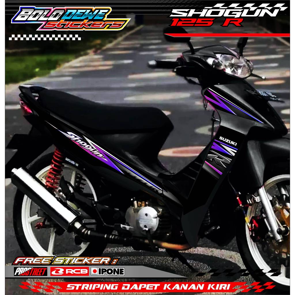 STRIPING VARIASI SUZUKI SHOGUN 125 R / STICKER LIST VARIASI MOTOR SHOGUN 125 R
