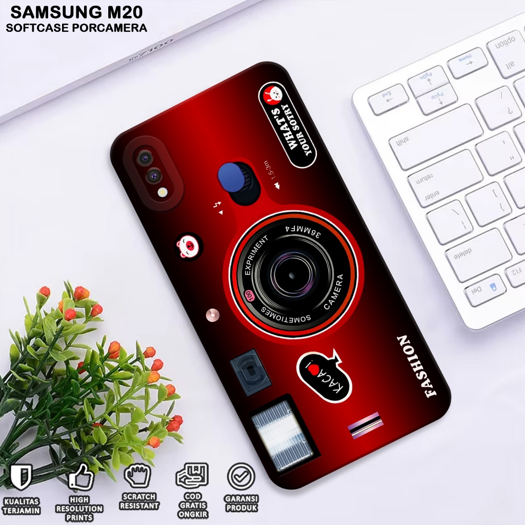 Case Hp Samsung M20 - Casing Hp Samsung M20 - Softcase Samsung M20 MOTIF CAMERA - Case Samsung M20 -