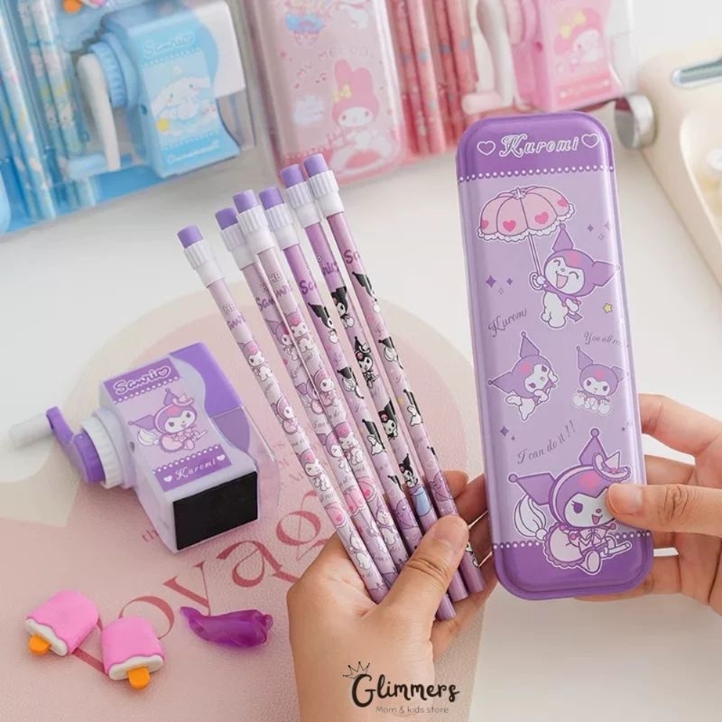 

Kotak Pensil Gif Set Kuromi / 1 Set Gift Pencil Case