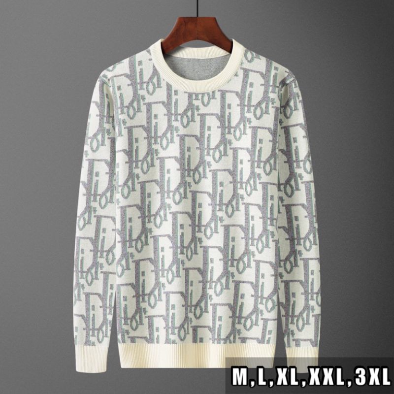 BAJU SWEATER PRIA WANITA D HITAM PUTIH