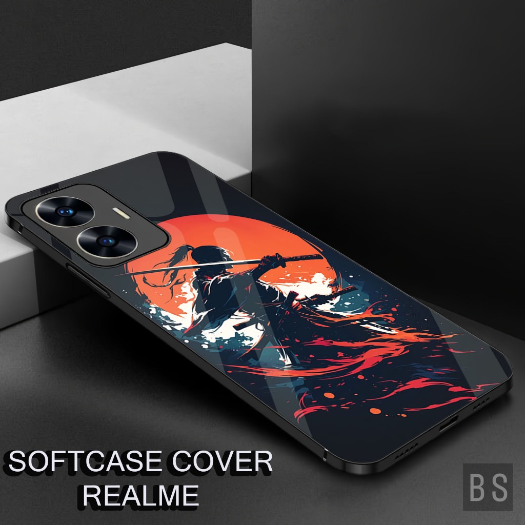 ( AF33 SAMURAI ) Softcase Glossy Realme C55,C33,C31.C30,C61,C63,C65,C67 4G ,C75 Case Kilau Kaca Kesi