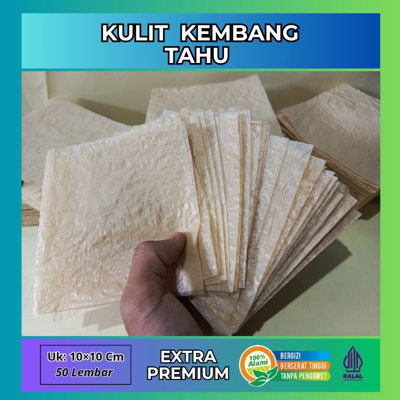 

KULIT KEMBANG TAHU, UK 10×10CM ISI 50 LEMBAR [HALAL]