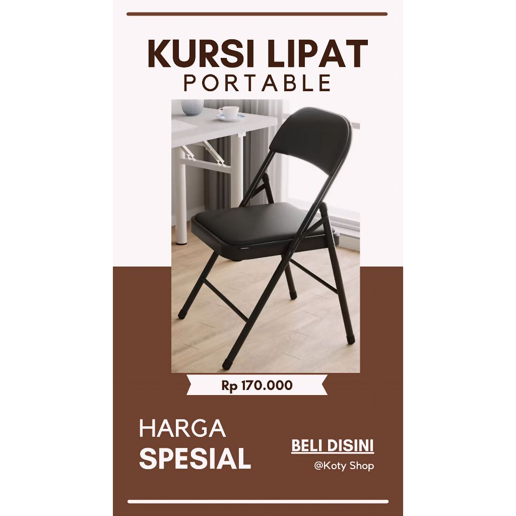 Kursi Lipat Portable / Kursi Lipat Besi / Kursi Belajar