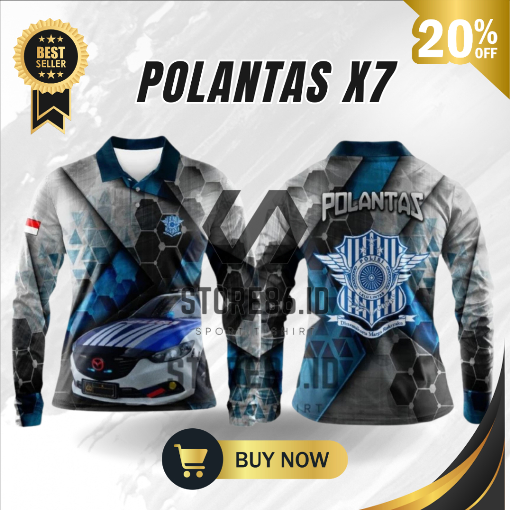 JERSEY POLANTAS KERAH X7 FULLPRINT SUBLIME / KAOS POLANTAS DRIFIT / JERSEY POLISI LALULINTAS / FULL 