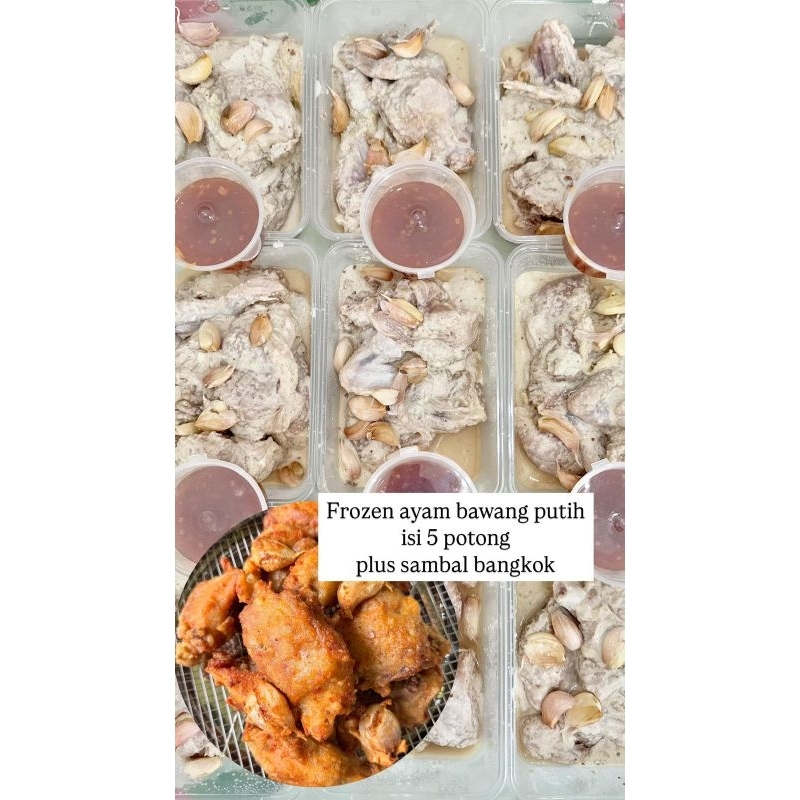 

Frozen Ayam Bawang Putih Isi 5 Potong Sambal Bangkok