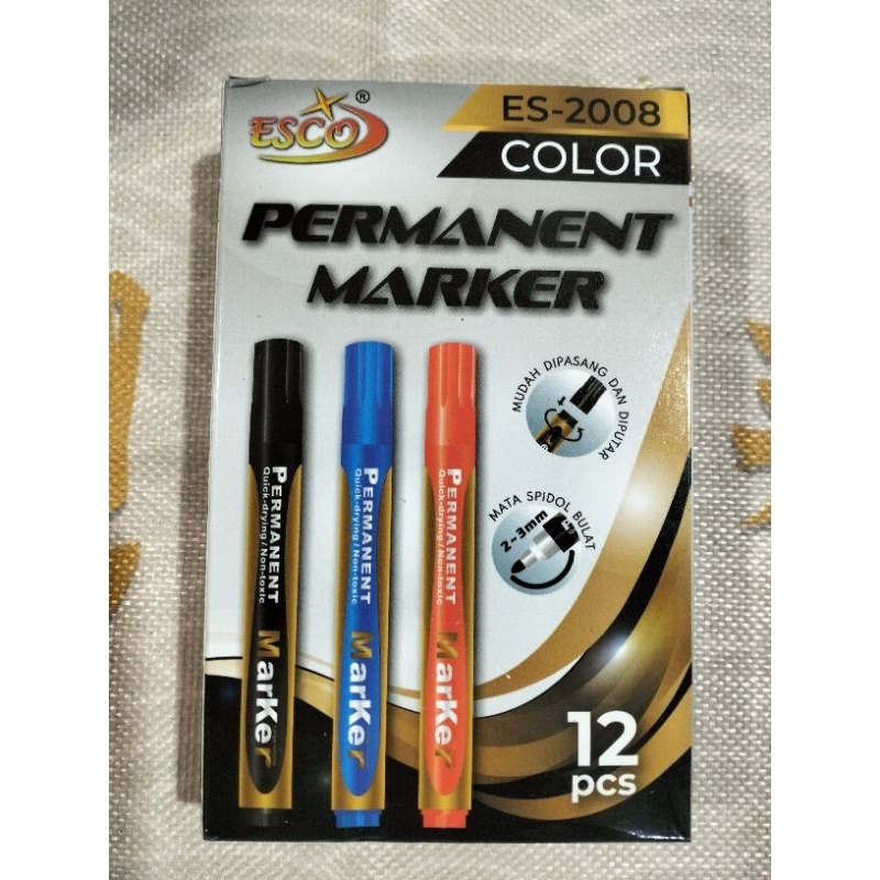 

Spidol permanen 1 kotak isi 12 pcs