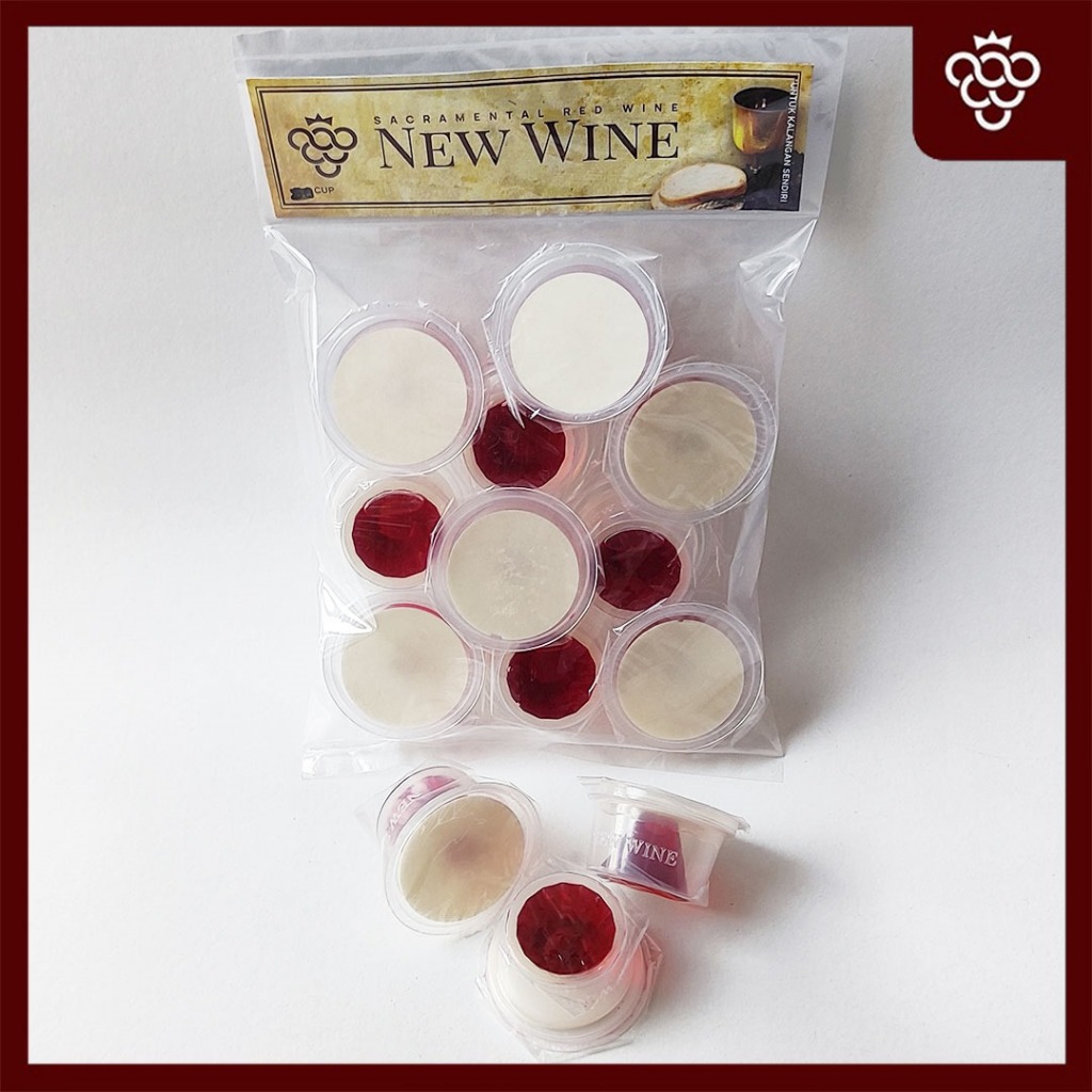 

Paket Eksklusif Minuman Perjamuan Kudus Cawan Besar + Hosti Polos Isi 10, 25, 50