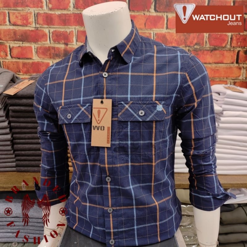 WATCHOUT JEANS RM KEMEJA LENGAN PANJANG JS303190127 NAVY