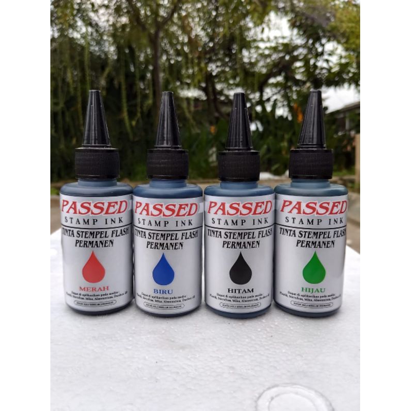 

TINTA STEMPEL FLASH PERMANEN /OTOMATIS untuk media plastik, 100 ml