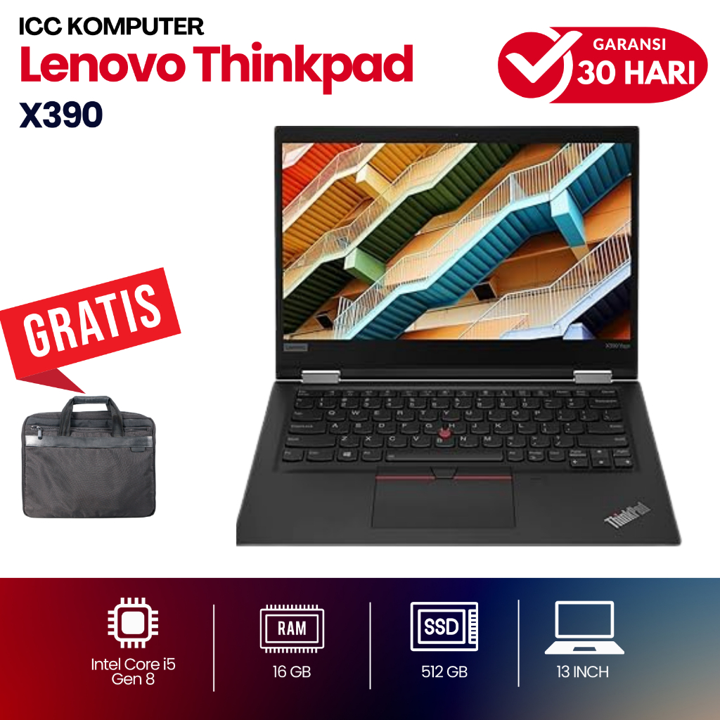 Laptop Lenovo Thinkpad X390 Core i5 | i7 - SECOND MULUS BERGARANSI