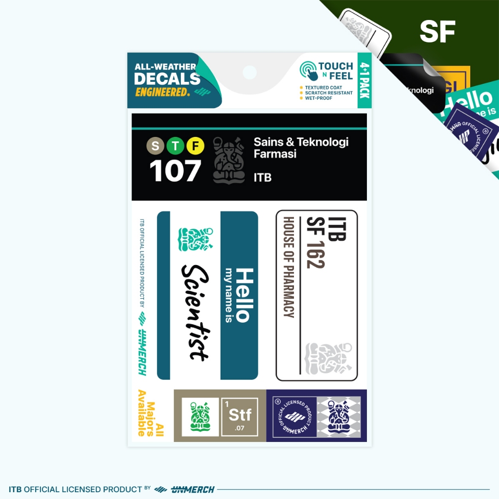 

Sekolah Farmasi - Decal Sticker ITB Official Majors Pack