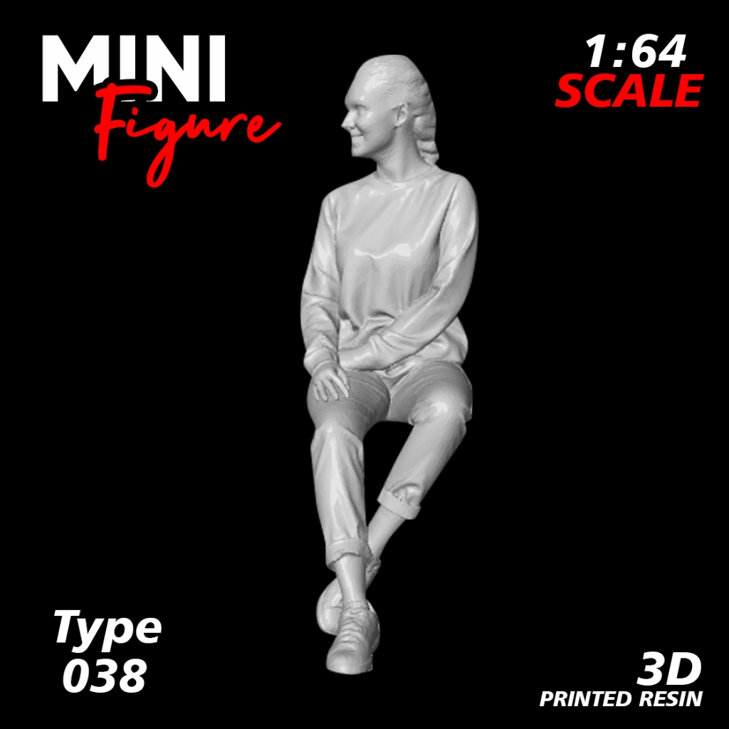 Mini Figure Diorama skala 1/64 / Figure Diecast / Miniatur Diorama / Figure 038 UNPAINTED
