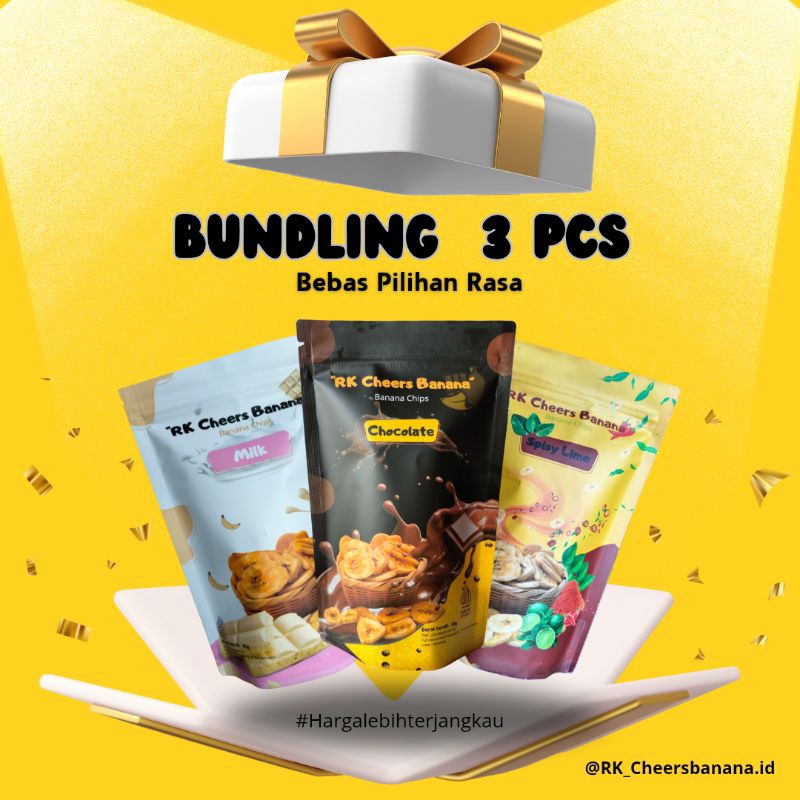 

Kripik Pisang Enak, BUNDLING 3 PCS, Harga TERJANGKAU