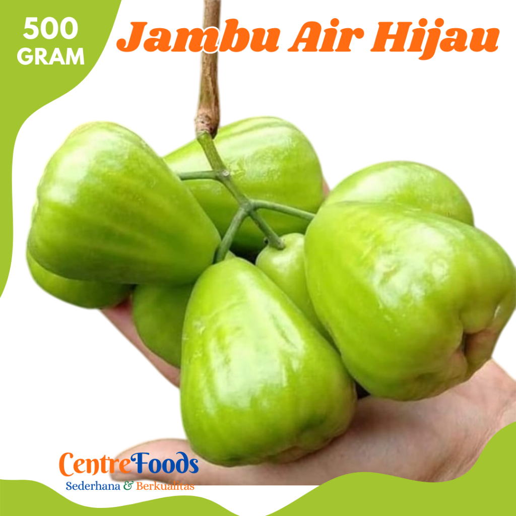 

JAMBU AIR Hijau - Buah Jambu Air Hijau Deli Fresh | 500gr [ Harga Per 0,5 Kg ]