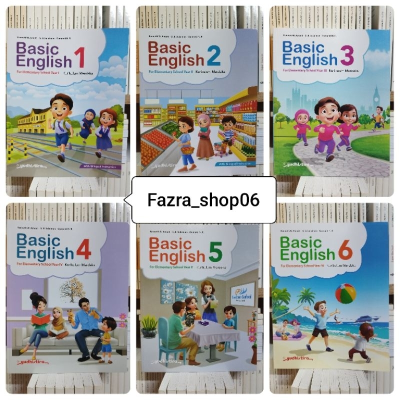 NEW & ORI Buku Basic English Bahasa Inggris REVISI sd mi kelas 1 2 3 4 5 6 Kurikulum Merdeka Yudhist
