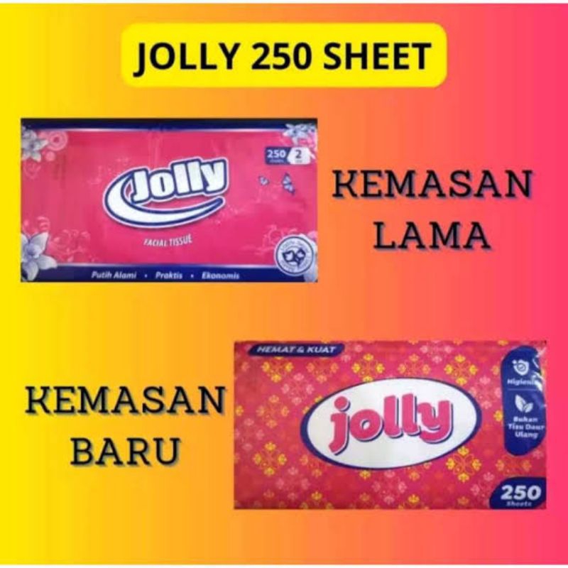 Tisu facial jolly 250 sheet/ tisu wajah jolly 250 sheet/ tisu wajah jolly 250 lembar/ tissue jolly 2