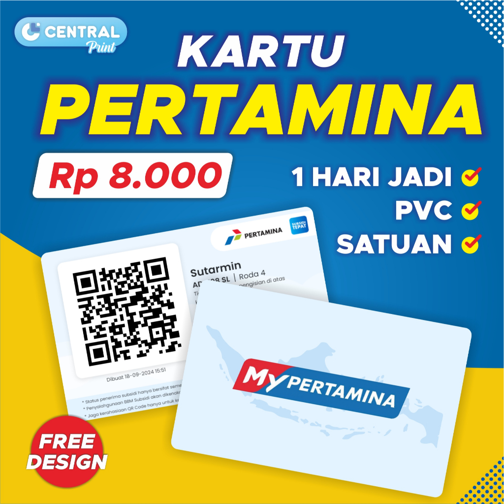 

Cetak Kartu My Pertamina dan Lainnya