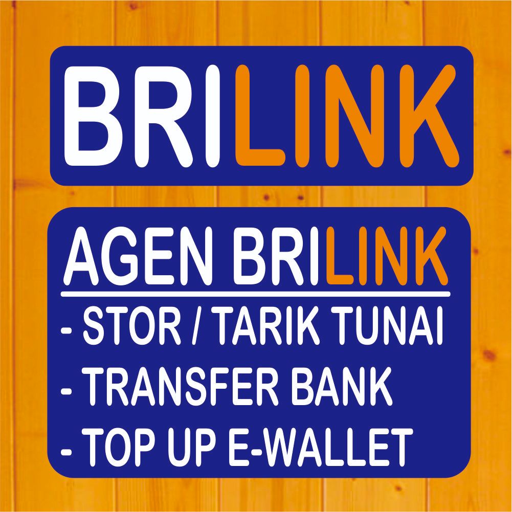 

Sticker Tulisan Agen BRILINK Stor Tarik Tunai Transfer Top Up BRI LINK Stiker Tempel Toko Warung