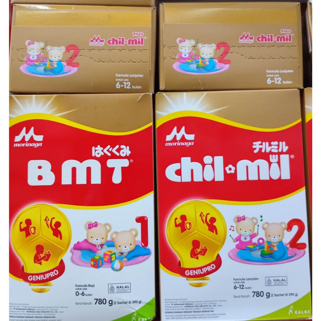 Morinaga BMT 1 & Chil-Mil 2 190gr / 390gr / 780gr / Morinaga BMT / Morinaga Chil-Mil / Susu Balita