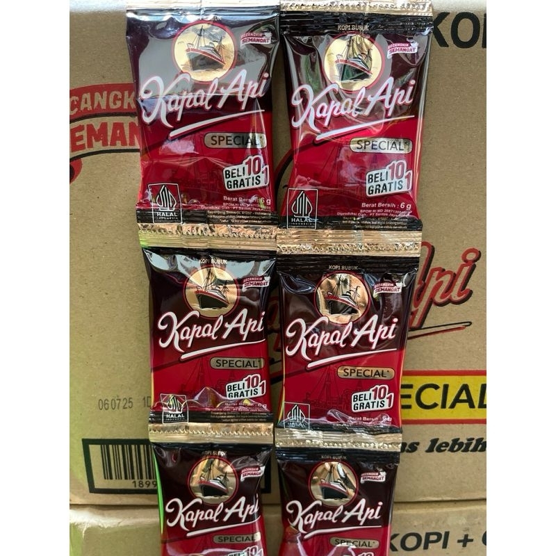 

Kapal Api Special Kopi hitam 6g ( isi 10 sachet )