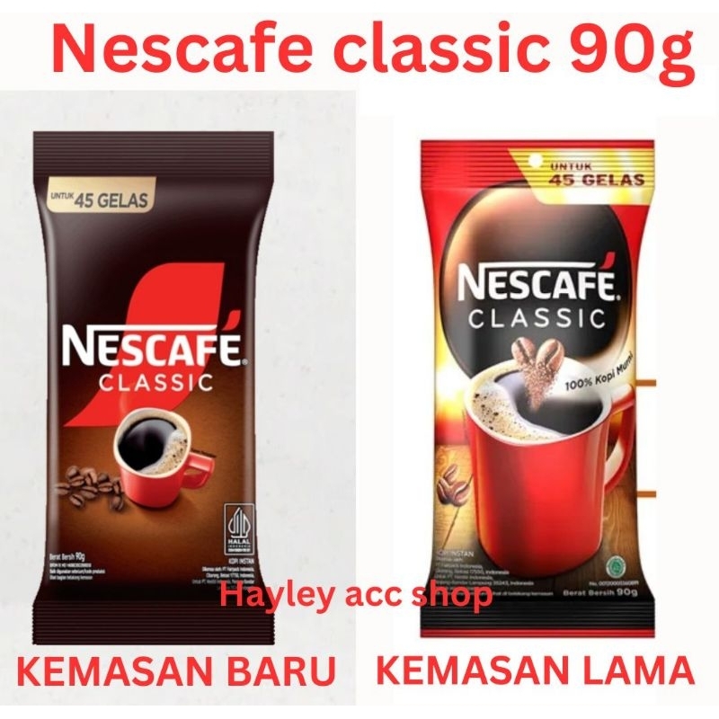 

NESCAFE CLASSIC Kopi Instan Kopi Hitam Sachet Bag 90g