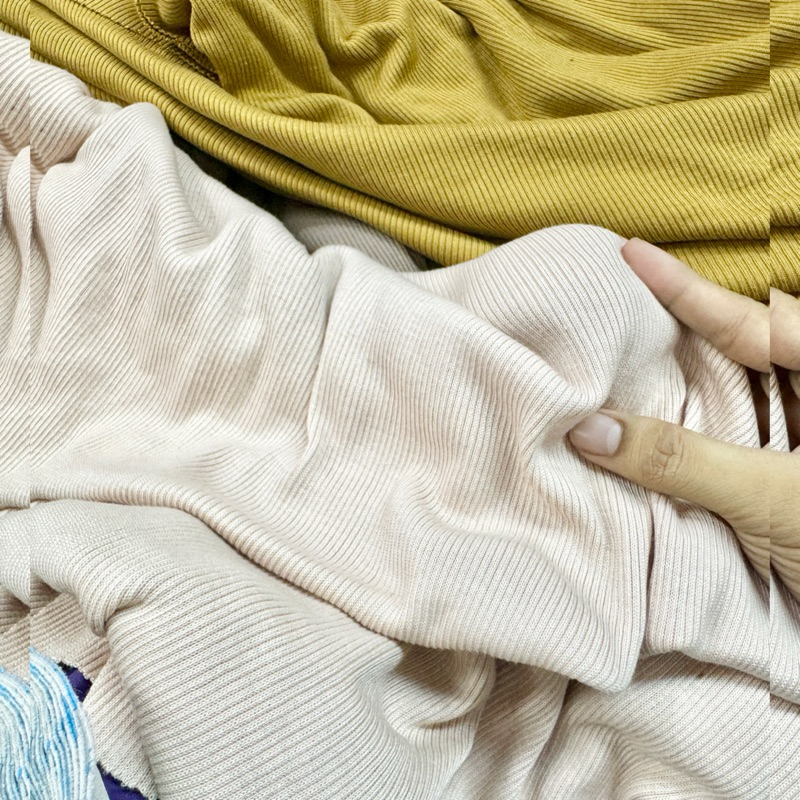 Kain Combed Emma Rib Knit Spandex Kaos Polos (Harga Per 1 Meter)