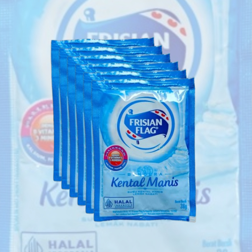 

Kental manis bendera Frisian Flag renceng ( 6 sachet @ 38 gr )