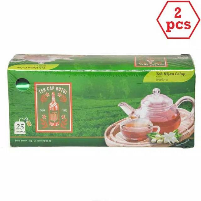 

Cap Botol Teh Hijau Celup 25 nteabags x 2g x 2 box