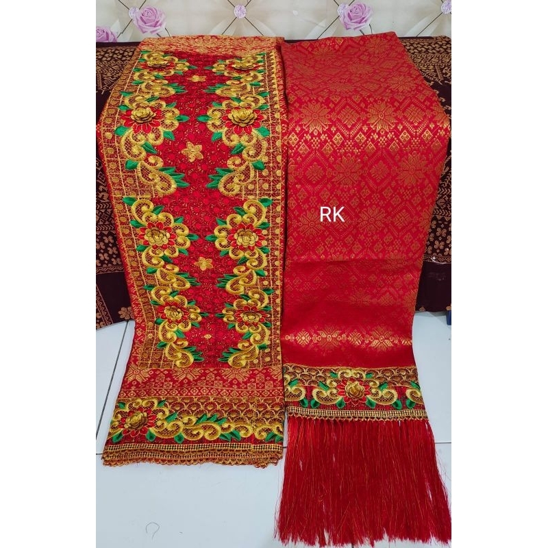 Songket palembang tumpal bordir
