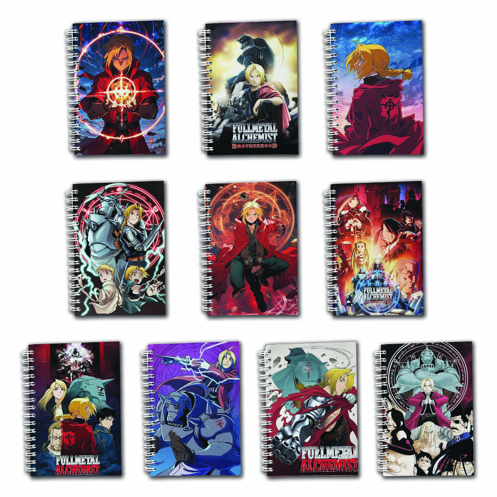 

Note Book Spiral Large (10 cm X 14 cm) Edisi Fullmetal Alchemist / Notebook A6 Custom / Seminar Kit Surabaya