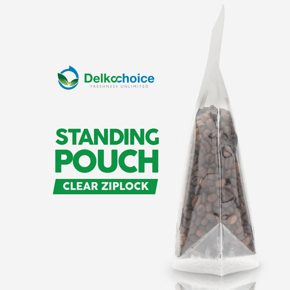 STANDING POUCH CLEAR ZIPLOCK 9 X 15  PLASTIK KLIP KEMASAN KANTONG MAKANAN