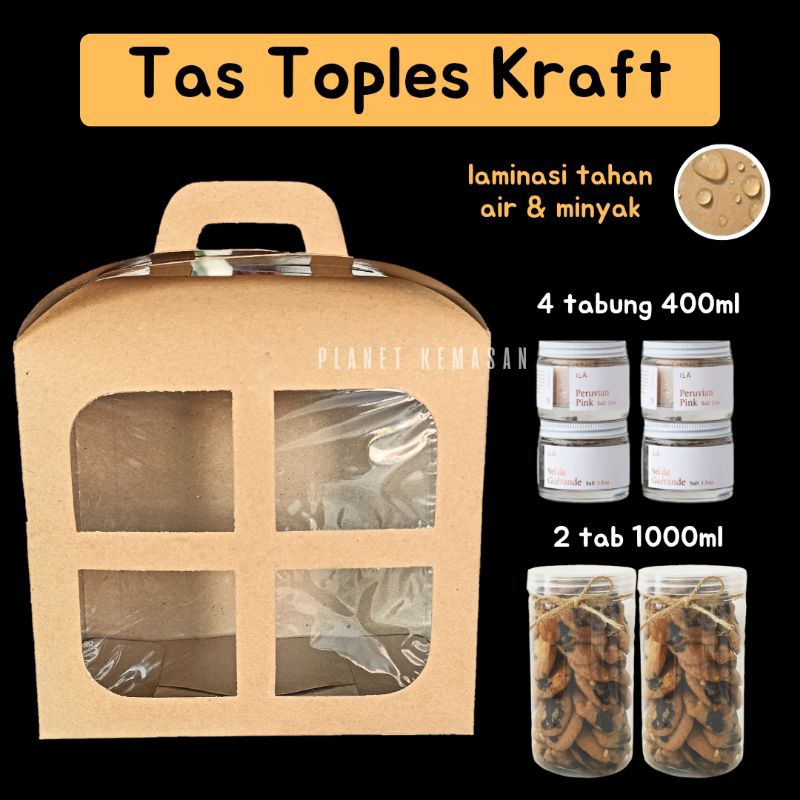 

GABLE JENDELA TAS TOPLES TABUNG 400ML 1000ML TAS TOPLES KRAFT LAMINASI TAS JINJING COKLAT LAMINASI WINDOW