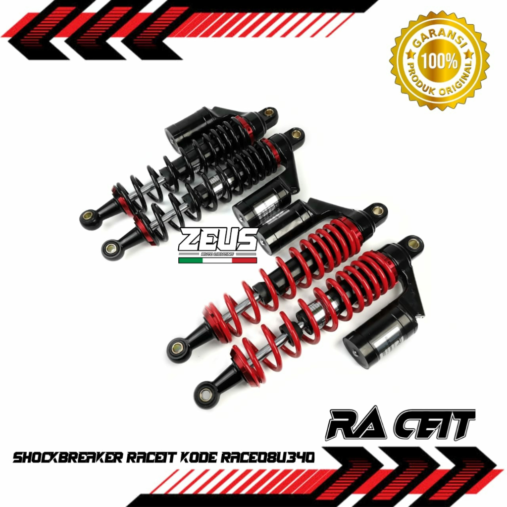 SHOCK DOUBLE RACE IT TABUNG ATAS SHOCKBREAKER RACE IT 08 UKURAN 280MM & 340MM UNIVERSAL MOTOR BEBEK 