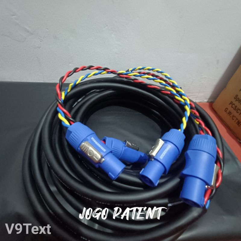 PROFESSIONAL 5 METER KABEL SPEAKER SOUNDMAX 4X2.5 PLUS JACK SPIKON SOUNDMAX BIRU