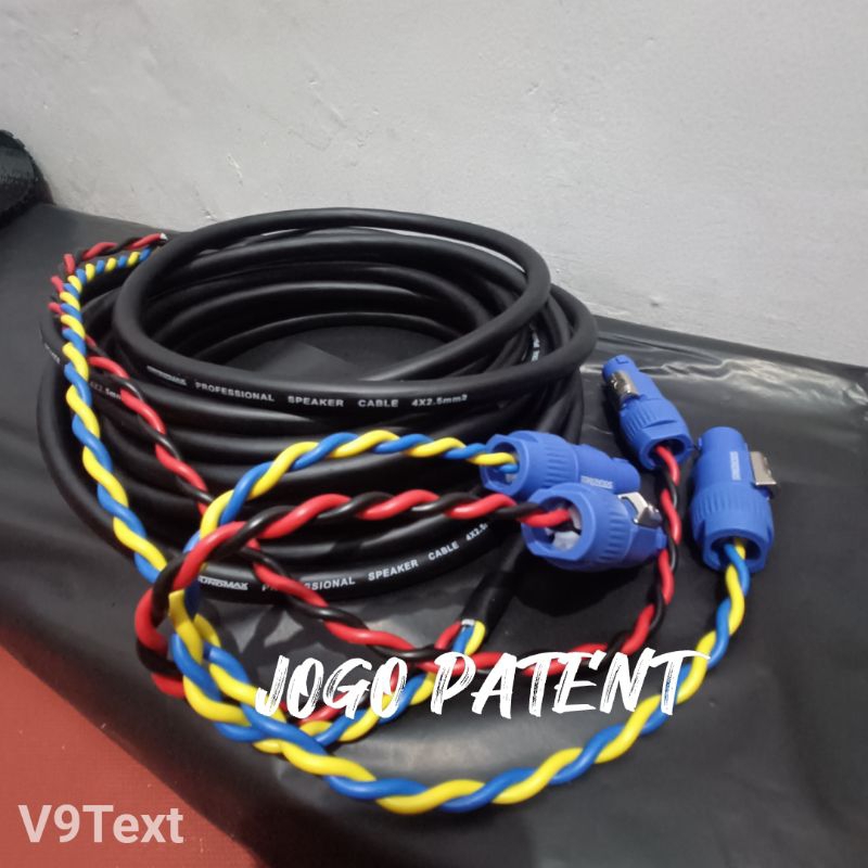 RB PROFESSIONAL 5 METER KABEL SPEAKER SOUNDMAX 4X2.5 PLUS JACK SPIKON SOUNDMAX BIRU